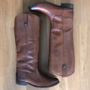 Frye, Melissa Button Leather Riding Boot